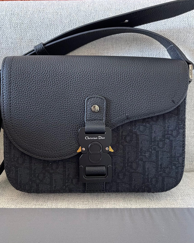 Dior Gallop Messenger Bag – Black Oblique Jacquard 80159
