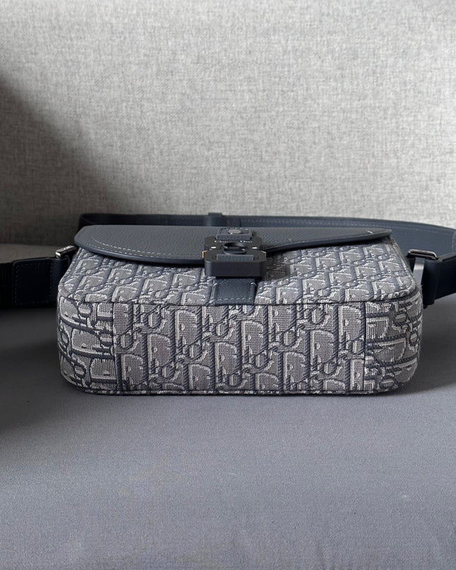 Dior Gallop Messenger Bag – Gray Oblique Jacquard 80159