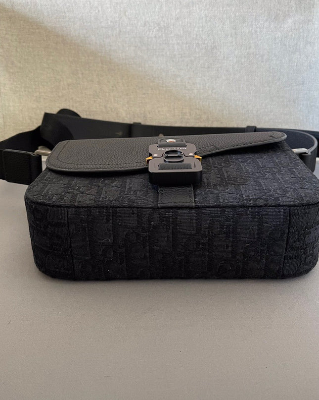Dior Gallop Messenger Bag – Black Oblique Jacquard 80159