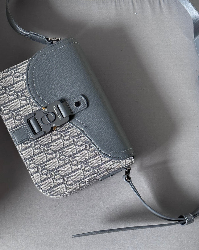 Dior Gallop Messenger Bag – Gray Oblique Jacquard 80159