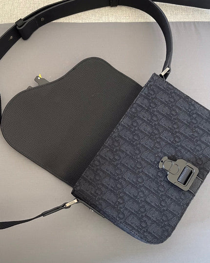 Dior Gallop Messenger Bag – Black Oblique Jacquard 80159