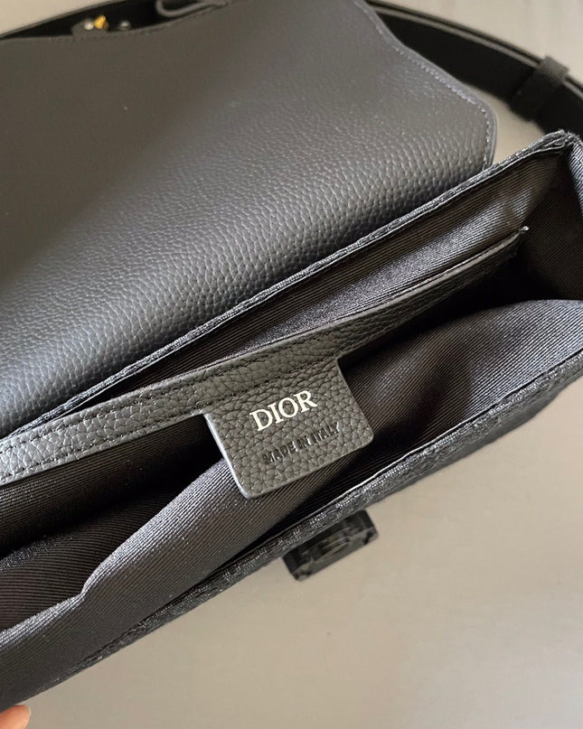 Dior Gallop Messenger Bag – Black Oblique Jacquard 80159