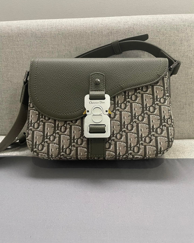 Christian Dior Messenger Bag 80179 - Olive Green Leather Flap