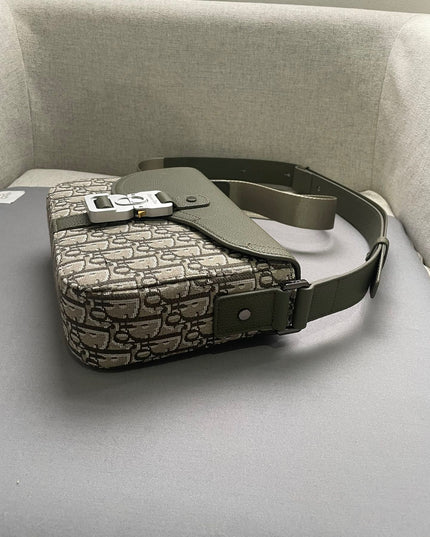 Christian Dior Messenger Bag 80179 - Olive Green Leather Flap
