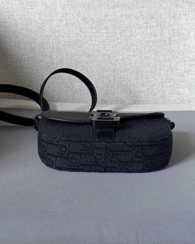 Christian Dior Messenger Bag 80219 - Black Grained Leather