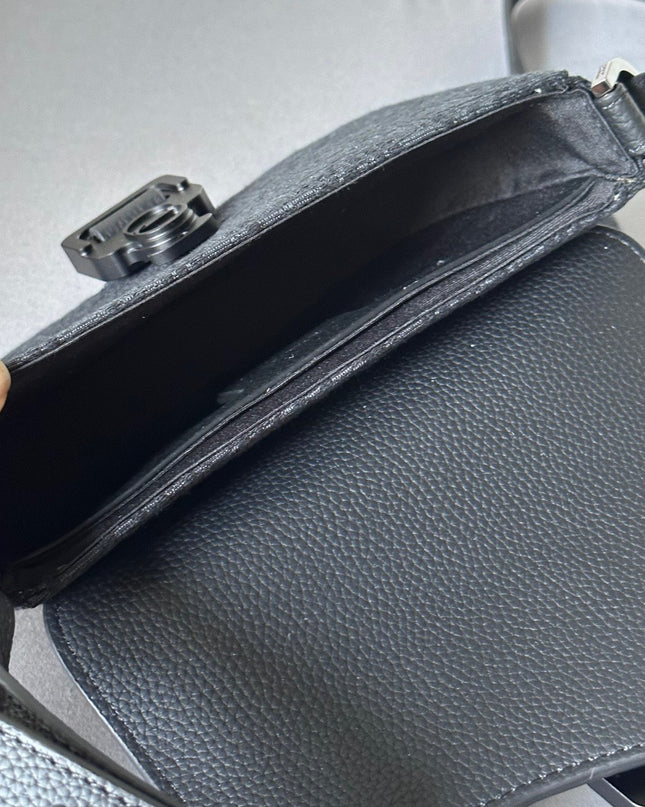 Christian Dior Messenger Bag 80219 - Black Grained Leather