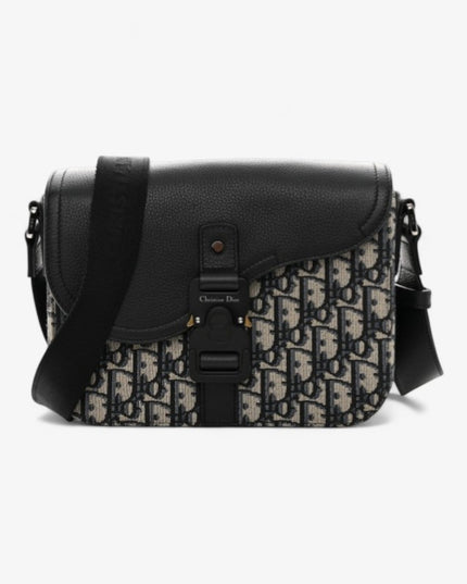 Dior Oblique Messenger Bag – Black Grained Leather