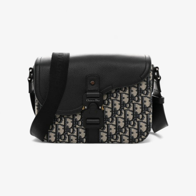 Dior Oblique Messenger Bag – Black Grained Leather