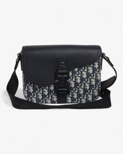 Dior Oblique Mini Messenger Bag – Black Leather