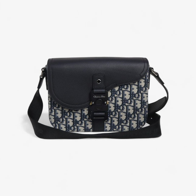 Dior Oblique Mini Messenger Bag – Black Leather