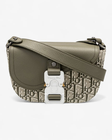 Dior Oblique Mini Messenger Bag – Green Leather