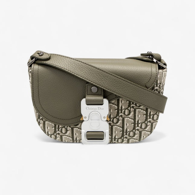 Dior Oblique Mini Messenger Bag – Green Leather