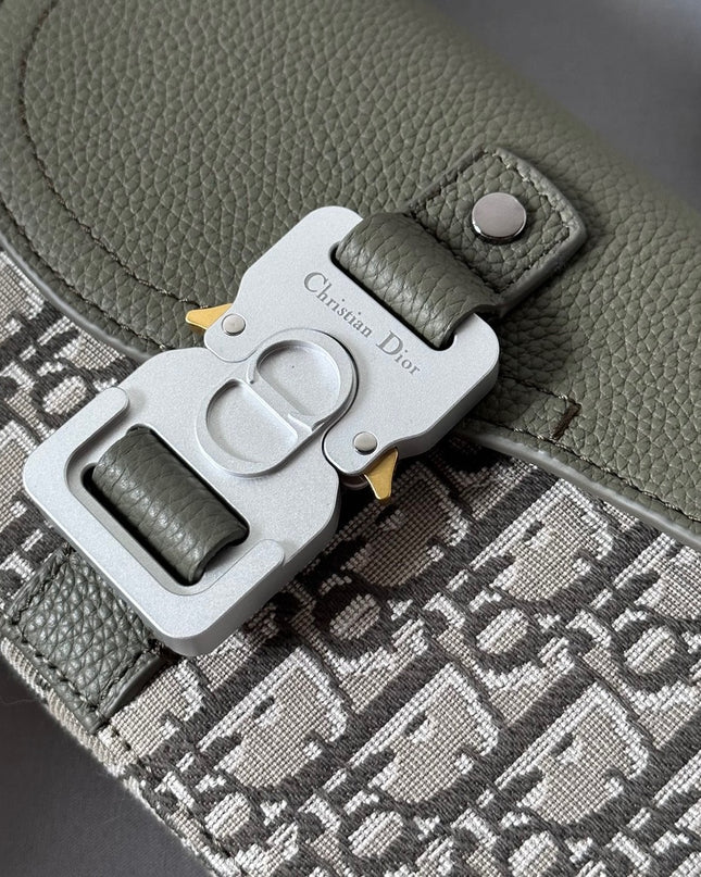 Dior Oblique Mini Messenger Bag – Green Leather