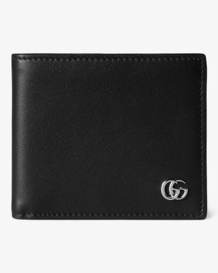 GG Marmont Black Leather Bi-Fold Wallet