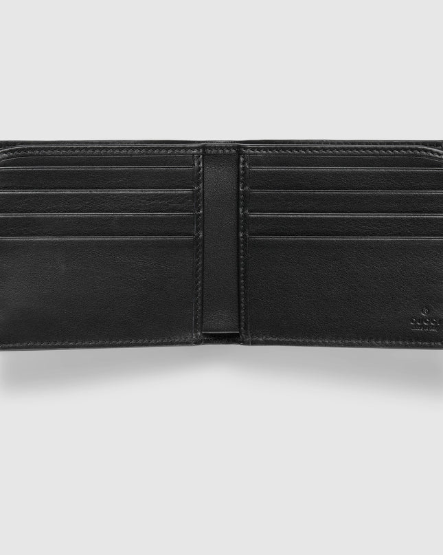 GG Marmont Black Leather Bi-Fold Wallet