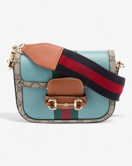 Gucci Horsebit 1955 Mini Shoulder Bag – Sky Blue Web Stripe Edition