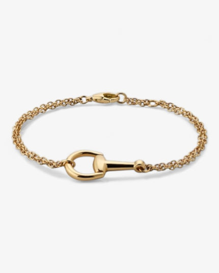 GUCCI 18k Gold Horsebit Chain Bracelet