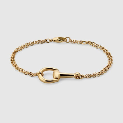 GUCCI 18k Gold Horsebit Chain Bracelet