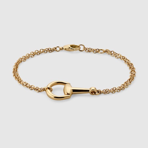 GUCCI 18k Gold Horsebit Chain Bracelet
