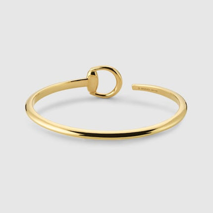 GUCCI 18k Gold Horsebit Cuff Bracelet