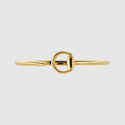 GUCCI 18k Gold Horsebit Cuff Bracelet