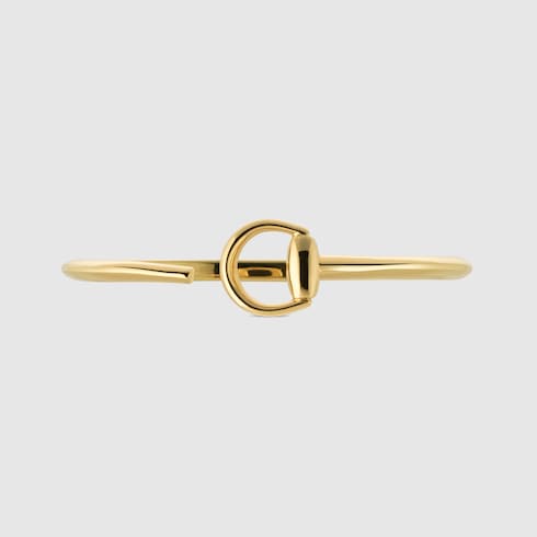 GUCCI 18k Gold Horsebit Cuff Bracelet
