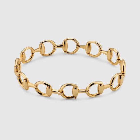 GUCCI 18k Gold Horsebit Link Bracelet