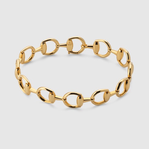 GUCCI 18k Gold Horsebit Link Bracelet