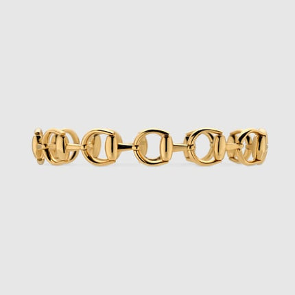 GUCCI 18k Gold Horsebit Link Bracelet