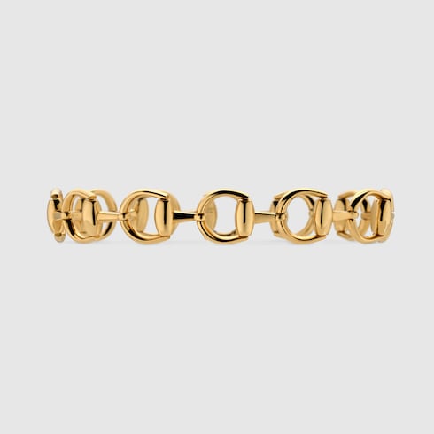 GUCCI 18k Gold Horsebit Link Bracelet