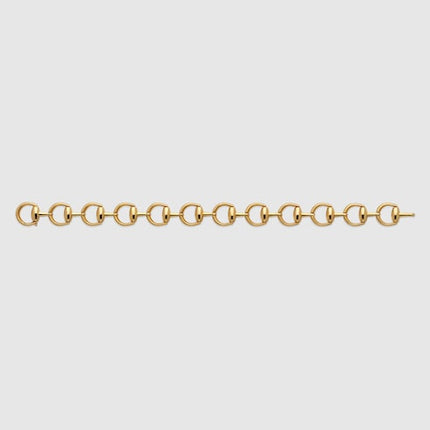 GUCCI 18k Gold Horsebit Link Bracelet