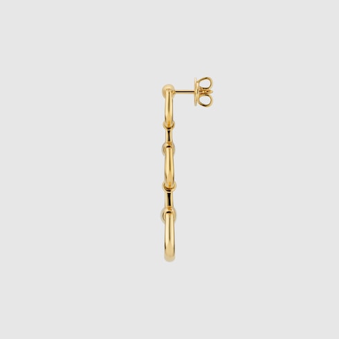 GUCCI 18k Gold Multi-Horsebit Drop Earrings