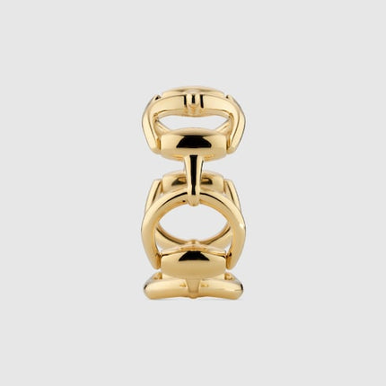 GUCCI 18k Gold Multi-Horsebit Wide Ring
