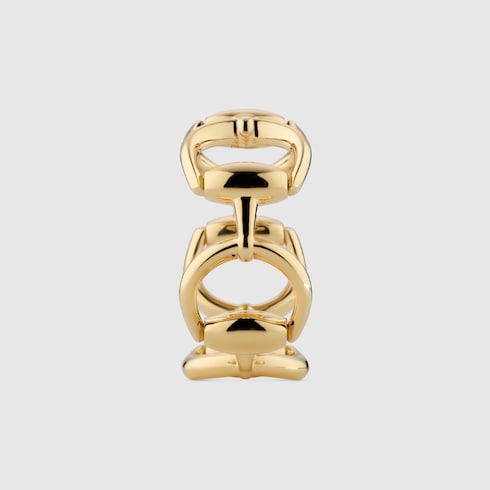 GUCCI 18k Gold Multi-Horsebit Wide Ring