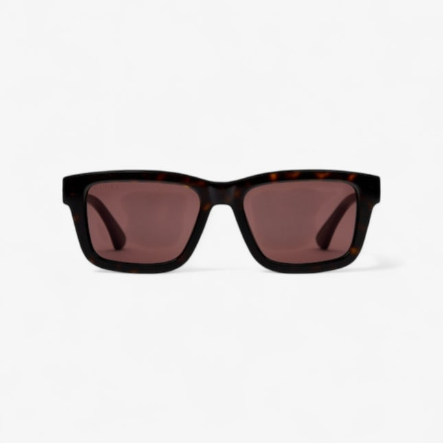 GUCCI GG1869S Rectangular Sunglasses – Tortoiseshell with Web Stripe Temples