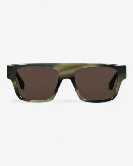 GUCCI GG1960S Sunglasses – Striped Green Tortoiseshell