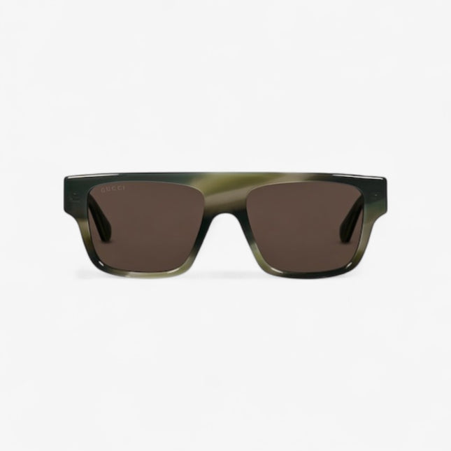 GUCCI GG1960S Sunglasses – Striped Green Tortoiseshell