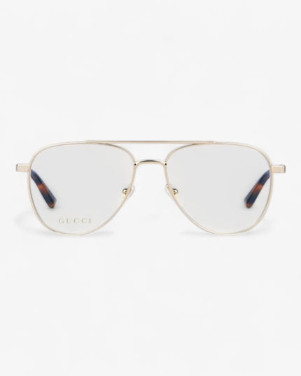 GUCCI GG1962S Aviator Sunglasses – Light Gold Metal