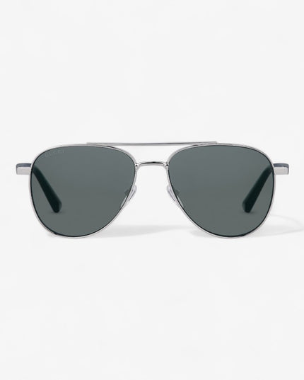 GUCCI GG1962S Aviator Sunglasses – Silver with Grey Lenses