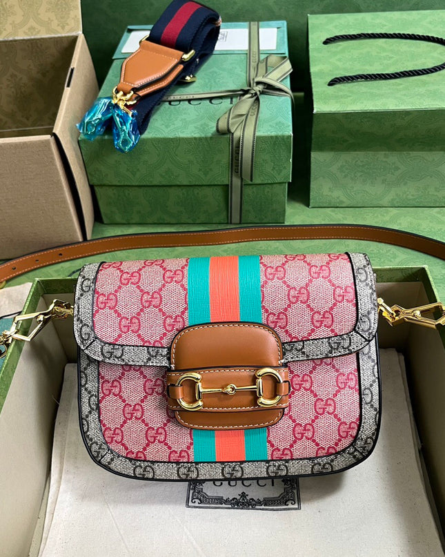 Gucci Horsebit 1955 Mini Shoulder Bag – Pink