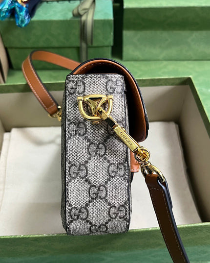 Gucci Horsebit 1955 Mini Shoulder Bag – Sky Blue Web Stripe Edition