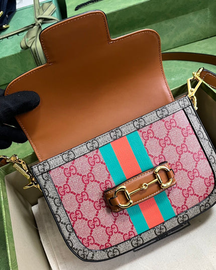 Gucci Horsebit 1955 Mini Shoulder Bag – Pink