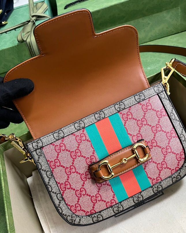 Gucci Horsebit 1955 Mini Shoulder Bag – Pink