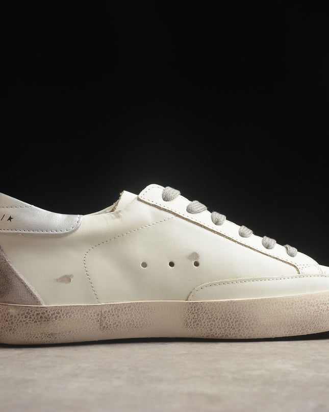 Golden Goose Super-Star Distressed Sneaker – White & Grey