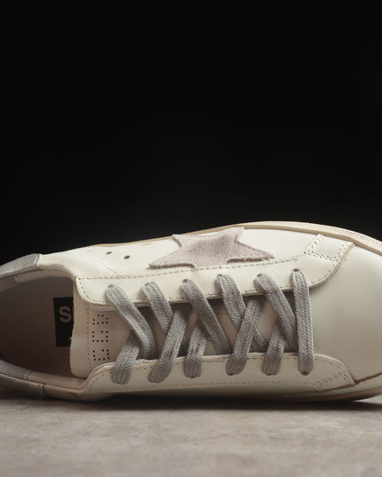 Golden Goose Super-Star Distressed Sneaker – White & Grey