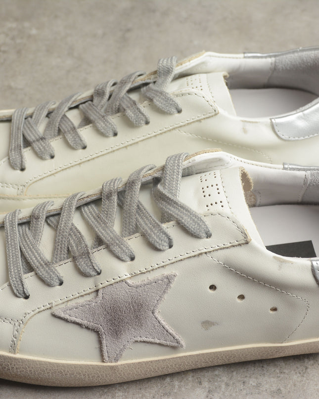 Golden Goose Super-Star Distressed Sneaker – White & Grey