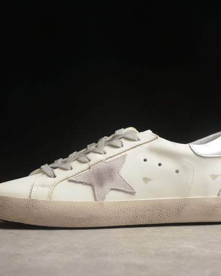 Golden Goose Super-Star Distressed Sneaker – White & Grey