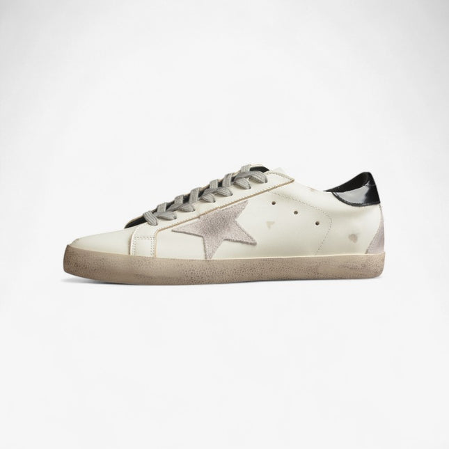 Golden Goose Super-Star Distressed Sneaker – White, Grey & Black