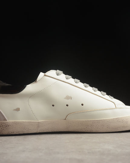 Golden Goose Super-Star Distressed Sneaker – White, Grey & Black