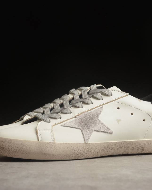 Golden Goose Super-Star Distressed Sneaker – White, Grey & Black
